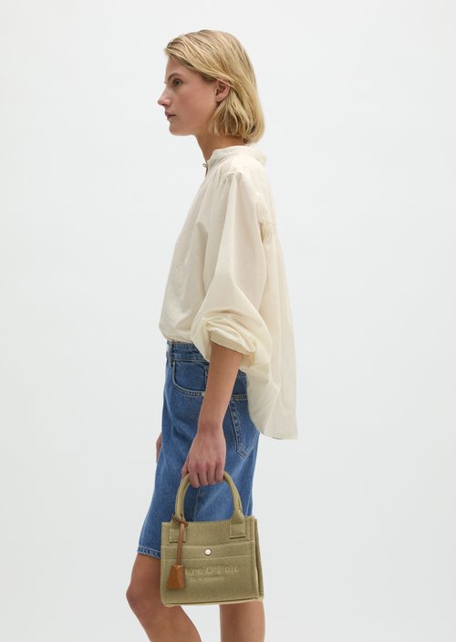 Canvas shopper model Mira small — Pure Sage