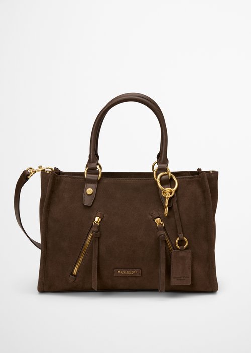 Marc O'Polo Kleine shopper, Dames, bruin, , 100% Leer