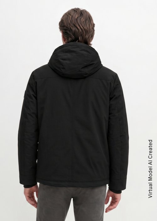 Regular-Fit Outdoor Jacket — Black