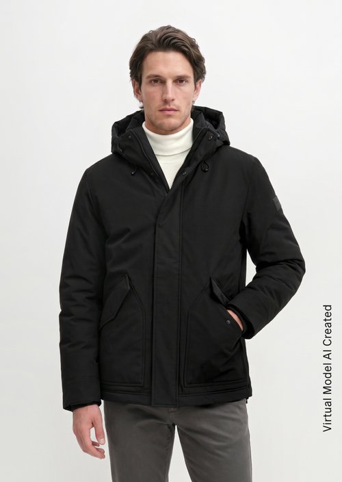 Regular-Fit Outdoor Jacket — Black