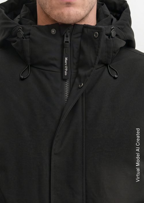 Regular-Fit Outdoor Jacket — Black