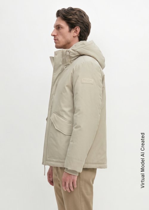Regular-Fit Outdoor Jacket — Linen Beige