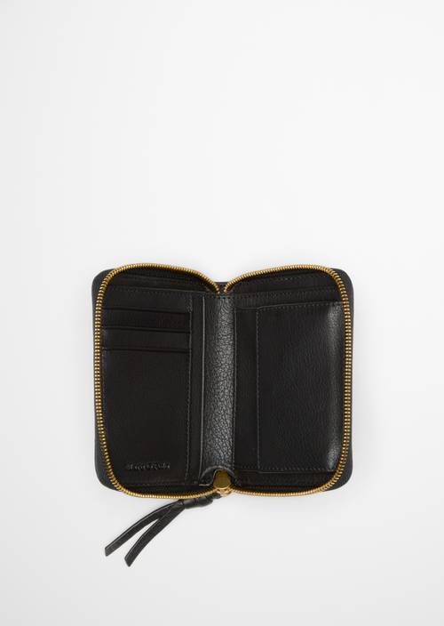 Cartera con cremallera Black mostrado abierto