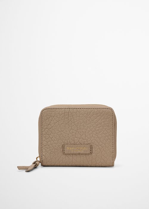 Marc O'Polo Portemonnee met rits, Dames, beige, , 100% Leer