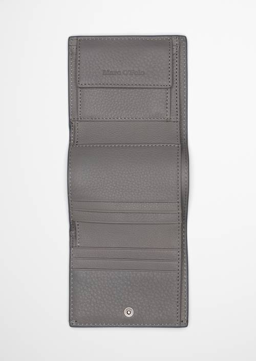 Porte-monnaie combiné Basalt Grey présenté ouvert