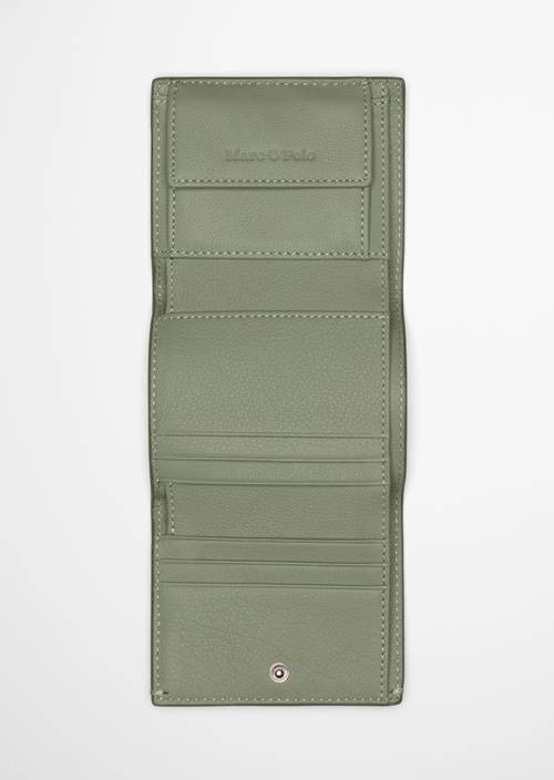 Porte-monnaie combiné Fresh Sage présenté ouvert
