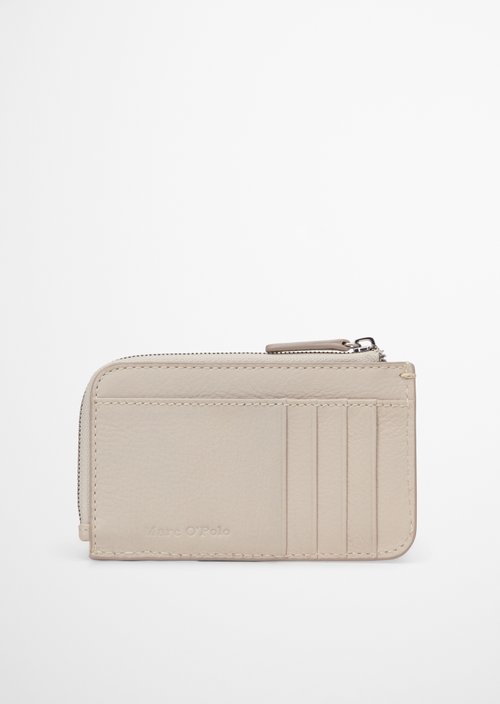 Marc O'Polo Portemonnee met rits, Dames, grijs, , 100% Leer