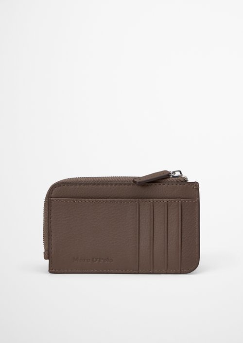 Marc O'Polo Portemonnee met rits, Dames, bruin, , 100% Leer