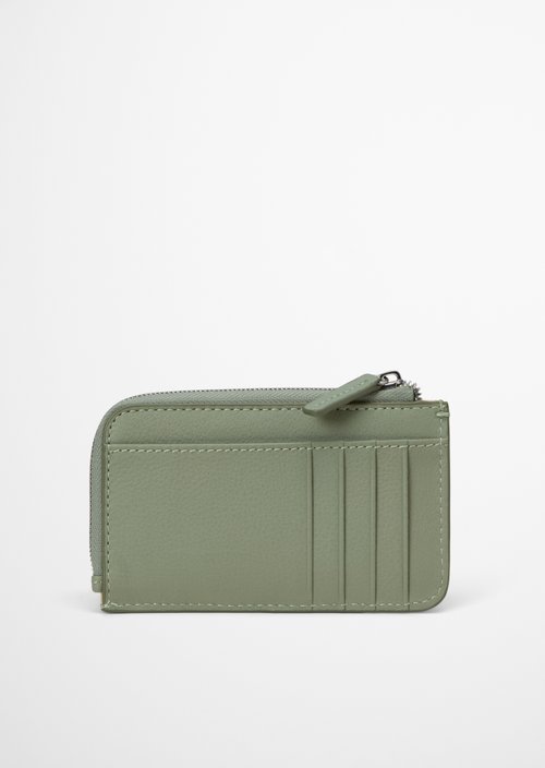 Marc O'Polo Portemonnee met rits, Dames, groen, , 100% Leer