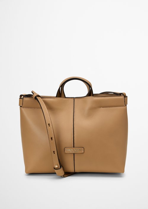Marc O'Polo Schoudertas, Dames, beige, , 100% Leer