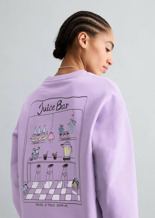 Mikina nadměrné velikosti Wild Orchid v předním pohledu