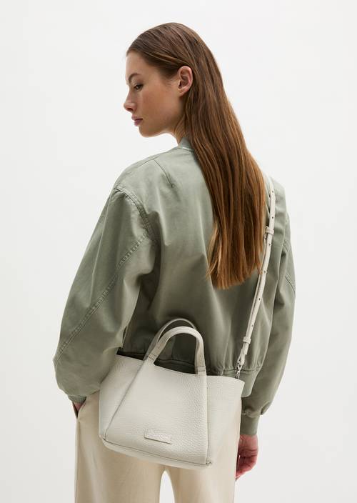 Shoulder bag Grey Silk worn on model