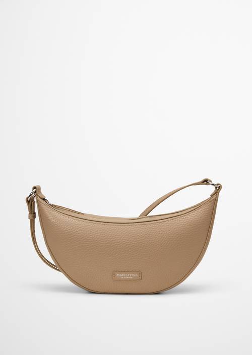 Schoudertas medium Earthy Taupe in vooraanzicht