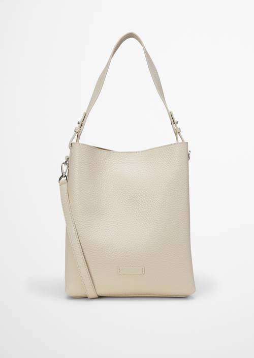 Borsa hobo media Grey Silk in vista frontale