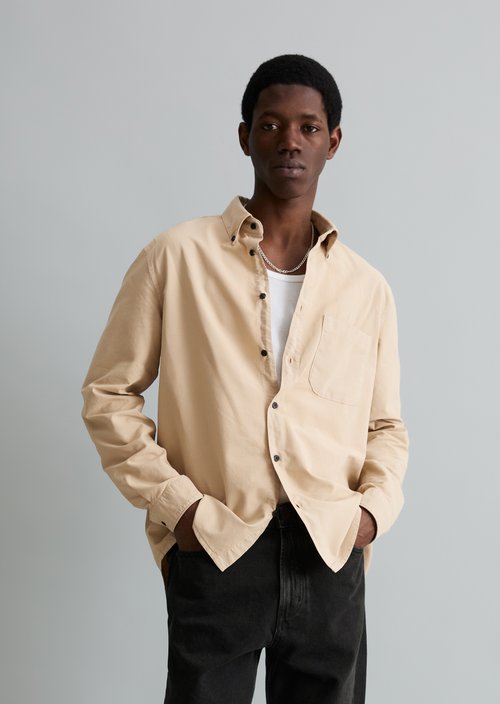 Oxford shirt regular — Frosty Sand