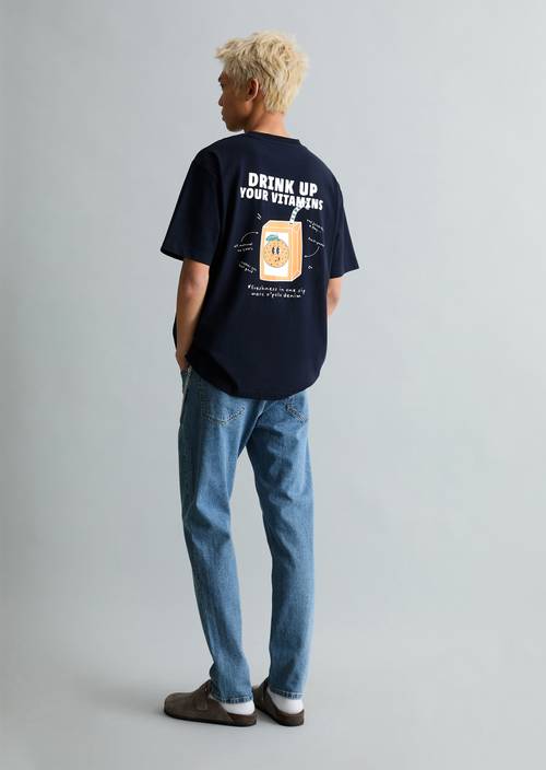 T-Shirt oversized True Navy in Frontalansicht