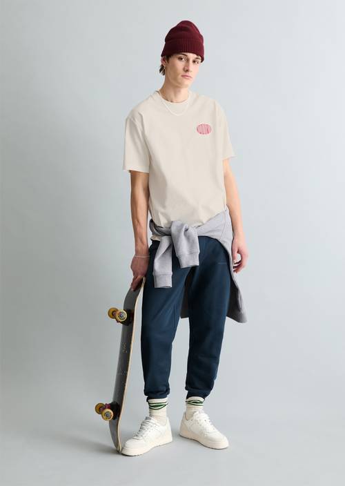 Camiseta oversize Silky White en vista frontal