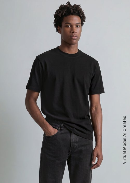 Relaxed-fit T-shirt — Black