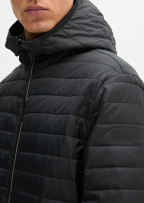 Quilted Jacket, Regular Fit — Black