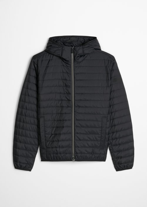 Quilted Jacket, Regular Fit — Black
