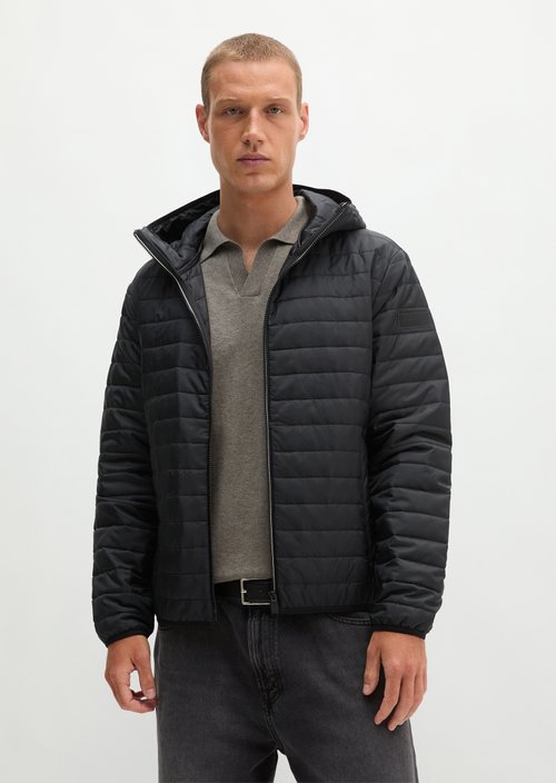 Quilted Jacket, Regular Fit — Black