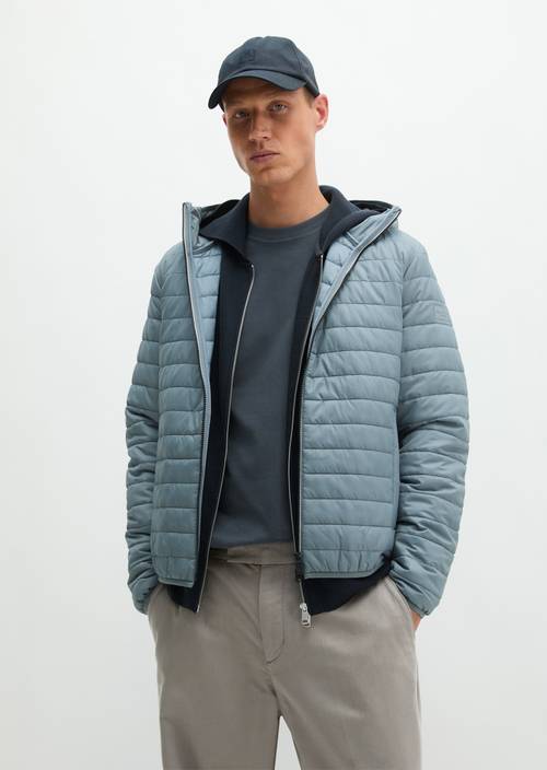 Quilted Jacket, Regular Fit Black Pepper in front view