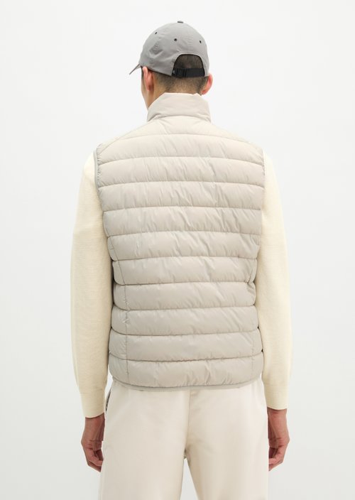 Regular quilted vest — Grey Silk