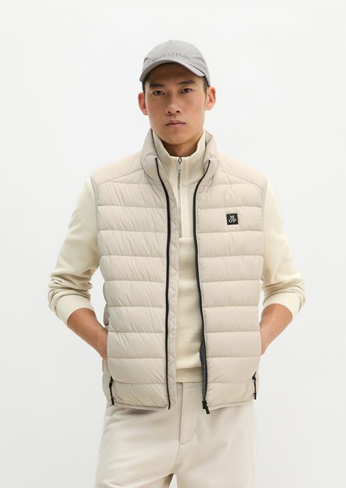 Regular quilted vest — Grey Silk