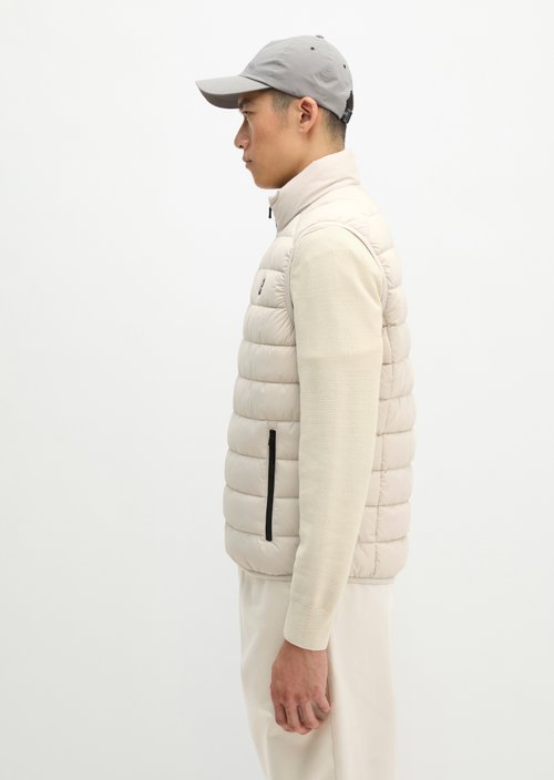 Regular quilted vest — Grey Silk