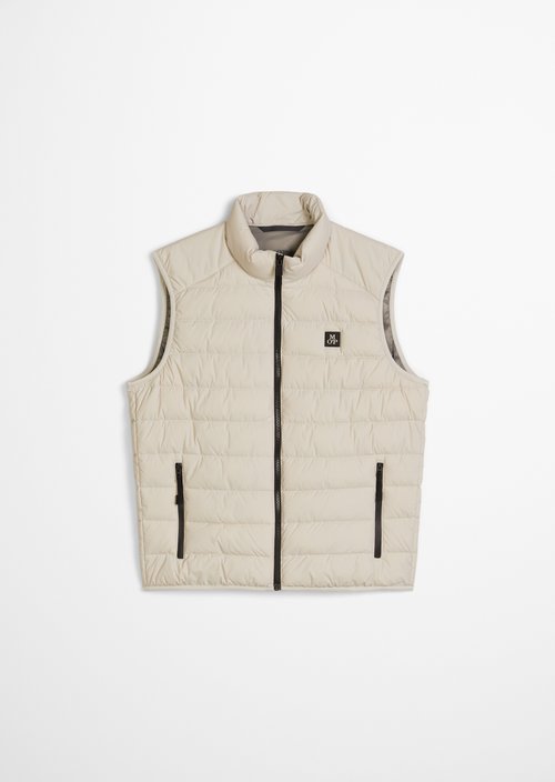 Regular quilted vest — Grey Silk