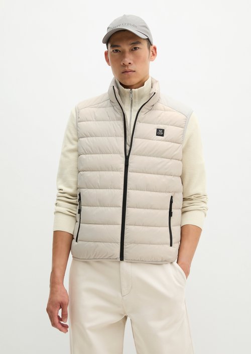 Regular quilted vest — Grey Silk