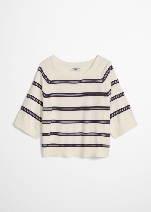Relaxed short-sleeved sweater — Offwhite