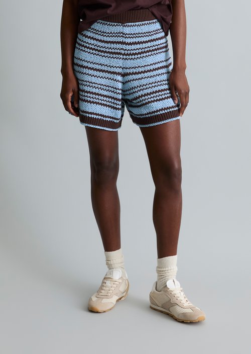 Regular knit shorts — Dark Brown