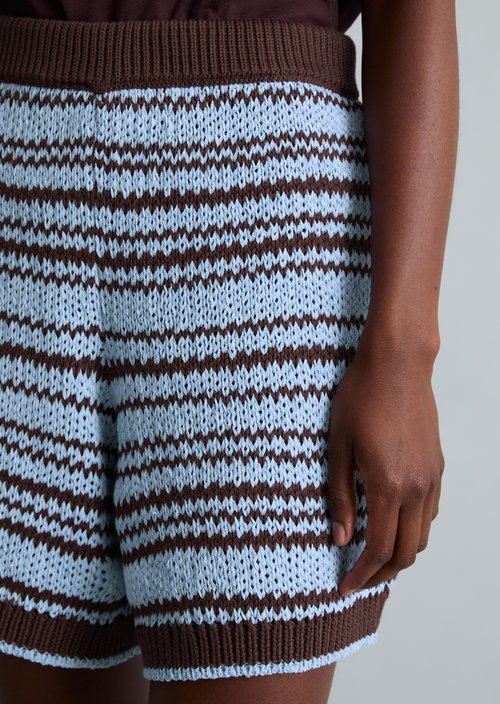 Regular knit shorts — Dark Brown