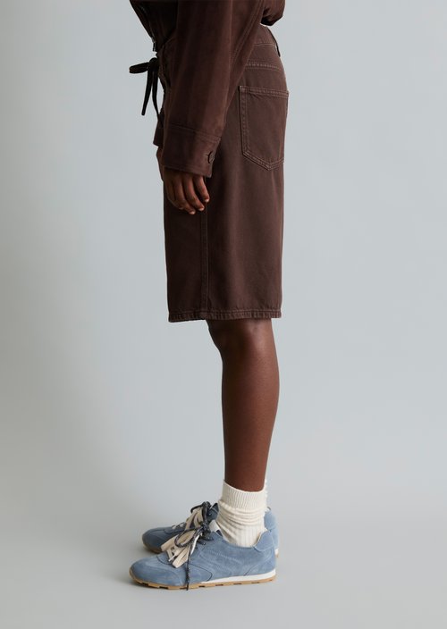 Bermuda jeans model Jonnda relaxed — Shaded Brown