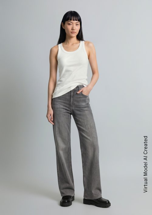 Tomma Wide Jeans — Dark Grey