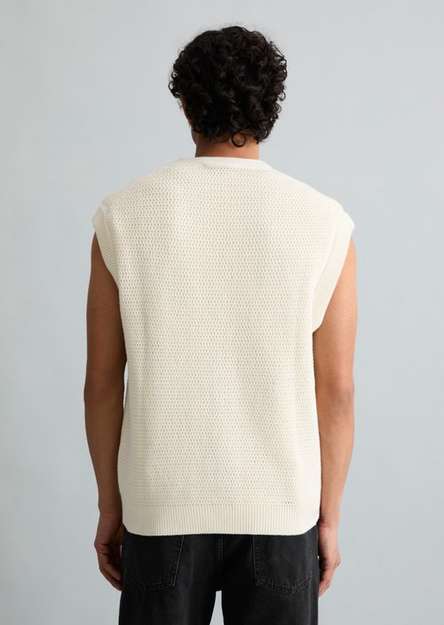 DfC Sleeveless cardigan relaxed — Creamy White