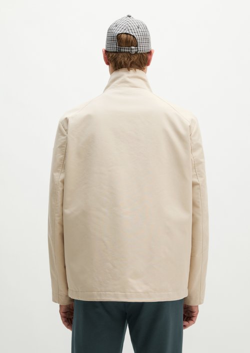 Regular-Fit Canvas Jacket — Linen Beige