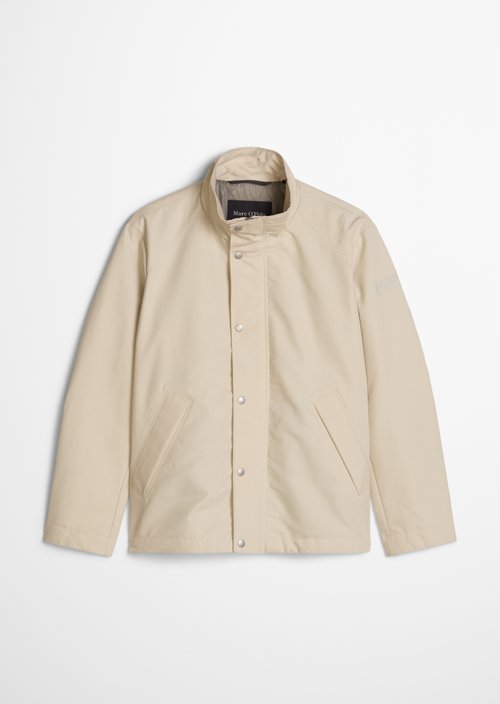 Regular-Fit Canvas Jacket — Linen Beige