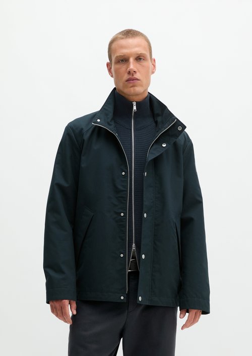 Regular-Fit Canvas Jacket — Peppercorn Grey