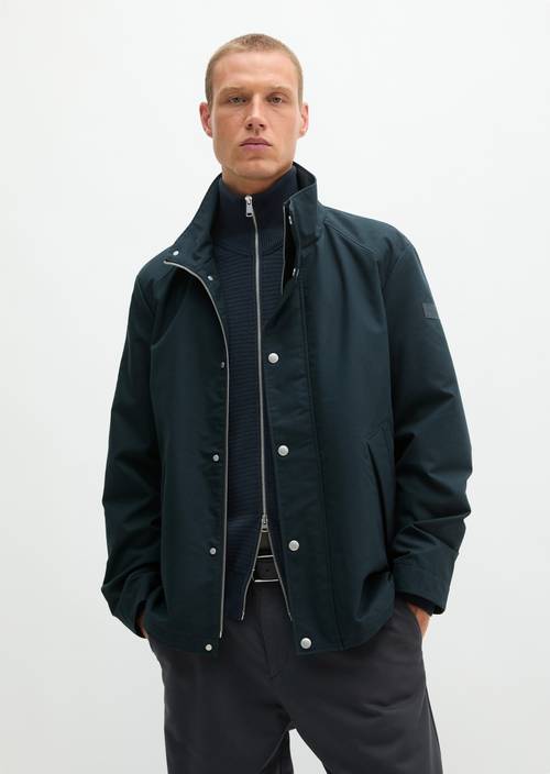 Regular-Fit Canvas Jacket Peppercorn Grey in front view