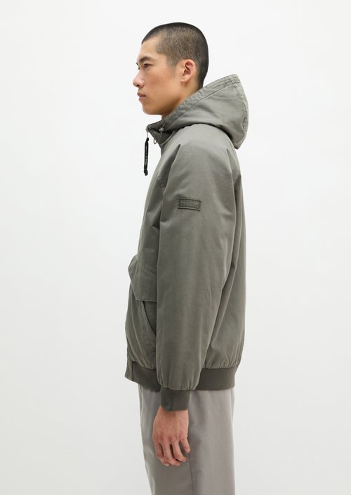 Hooded twill jacket — Graphite Dust