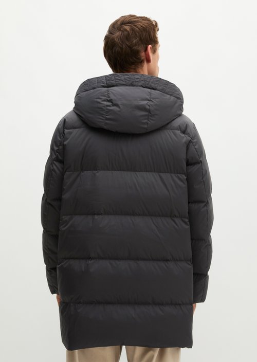 Regular-Fit Quilted Down Jacket — Black
