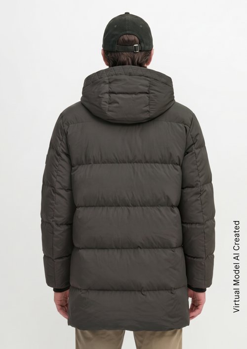 Regular-Fit Quilted Down Jacket — Wooden Earth