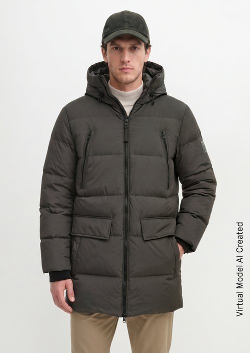 Regular-Fit Quilted Down Jacket — Wooden Earth