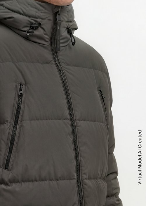 Regular-Fit Quilted Down Jacket — Wooden Earth