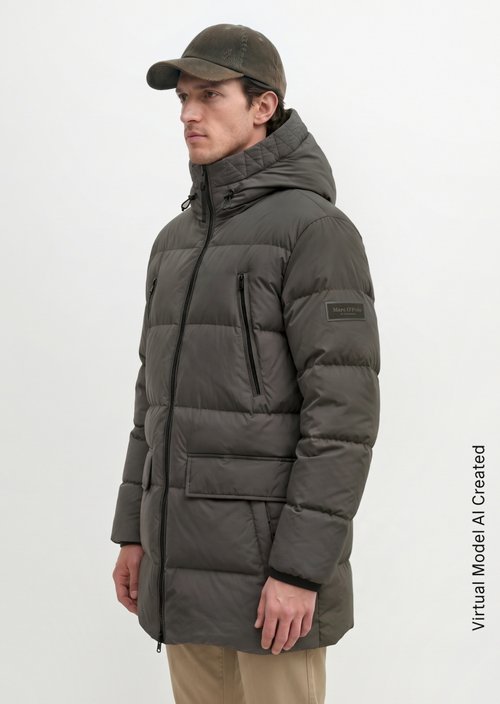 Regular-Fit Quilted Down Jacket — Wooden Earth