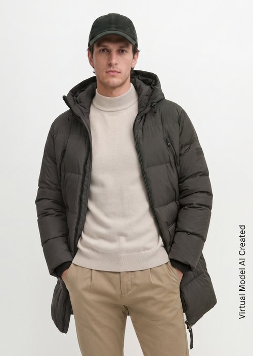 Regular-Fit Quilted Down Jacket — Wooden Earth