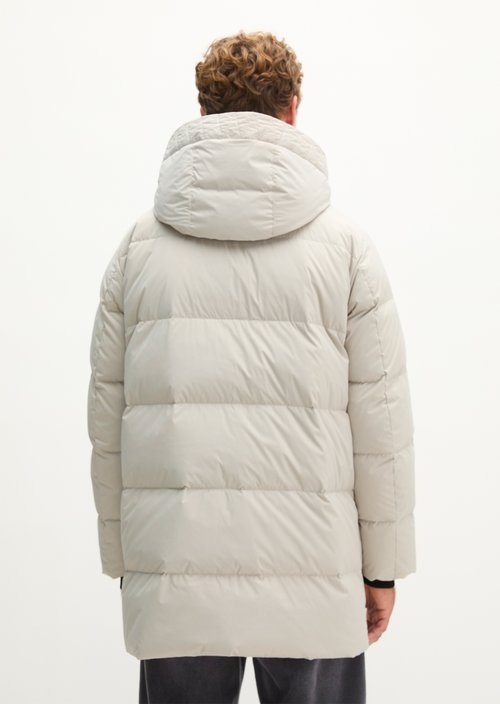 Regular-Fit Quilted Down Jacket — Linen Beige
