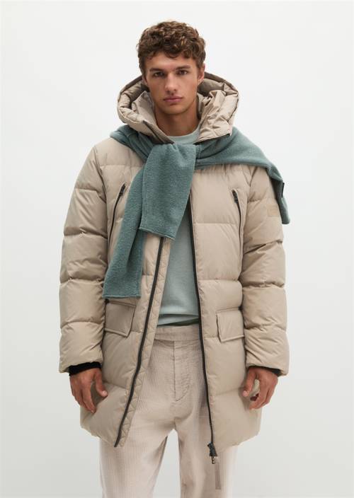 Regular-Fit Quilted Down Jacket Charleston Gray in front view
